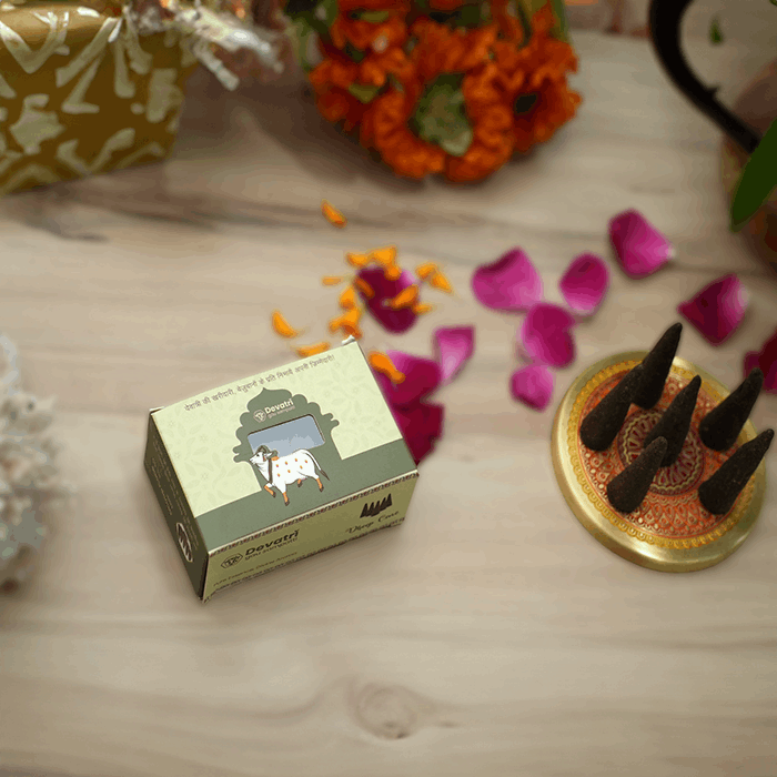 Devatri Dhoop Cones Pure Ayurvedic Incense for Spiritual Upliftment