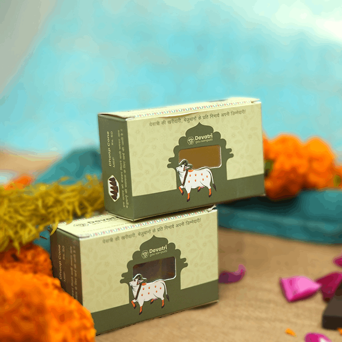 Devatri Hawan Samidha Sacred Cow Dung Wood for Yagna & Rituals